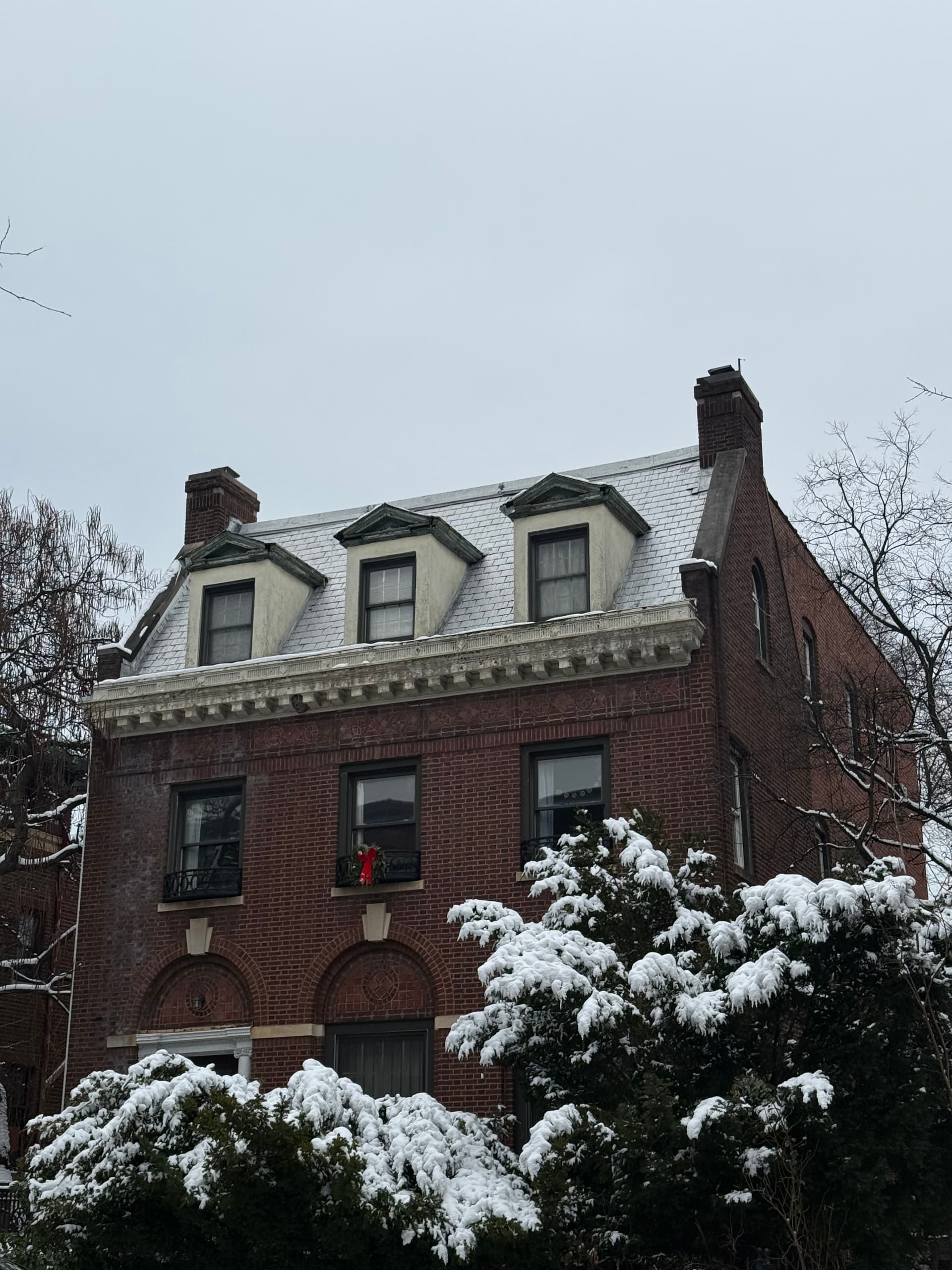 Winter Whimsy on Brownstone Steps