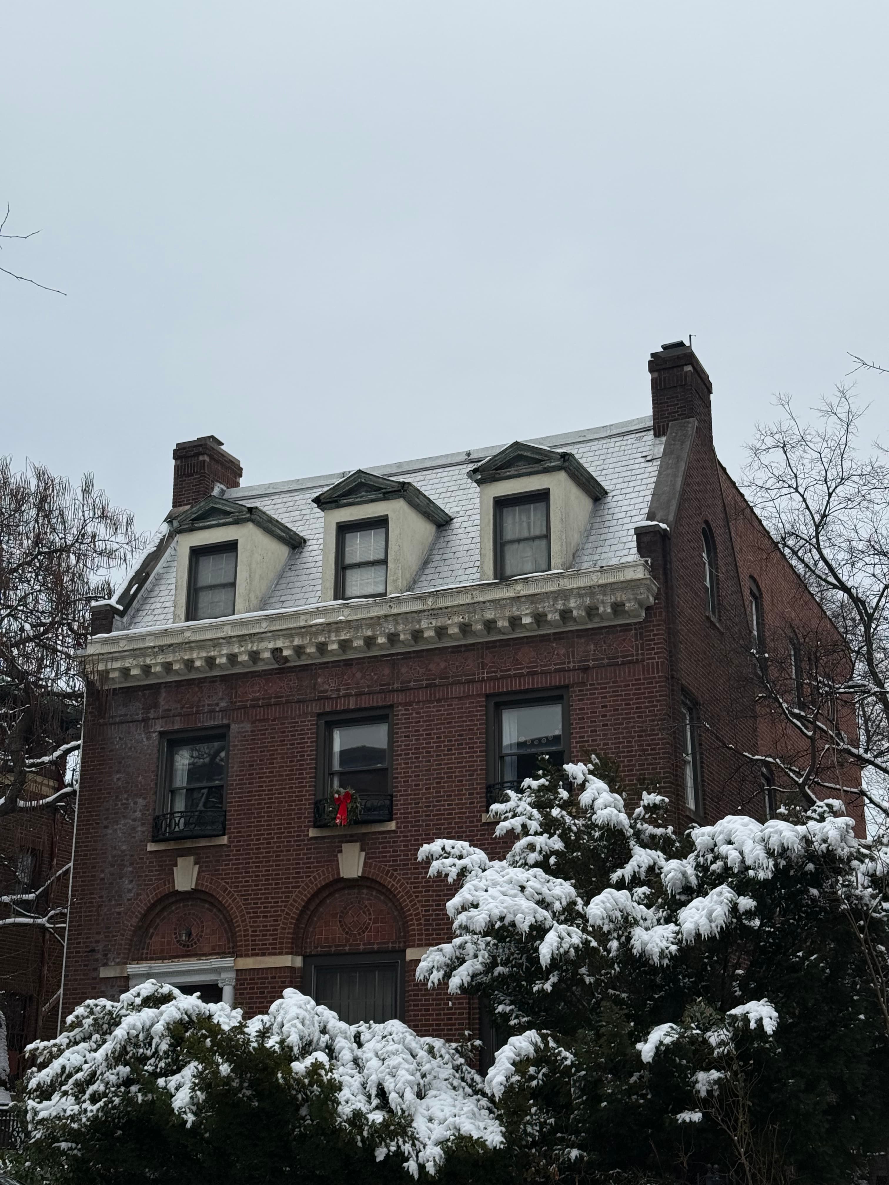 Winter Whimsy on Brownstone Steps
